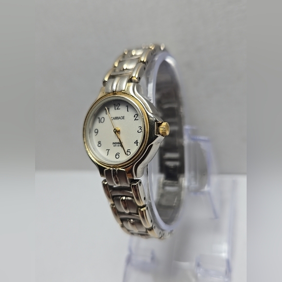 Carriage By Timex N9 WR30M Two Tone Ladies Stainless Indiglo New Battery - Picture 2 of 10